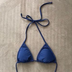 Navy Blue Triangle Bikini Top